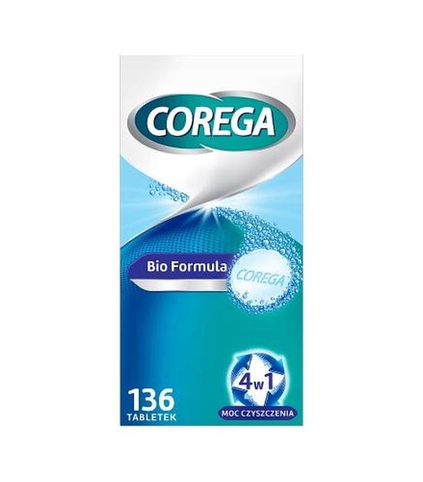 Corega Tabs Bio Formula Tabletki do czyszczenia protez zębowych smak miętowy, 136 tabletek