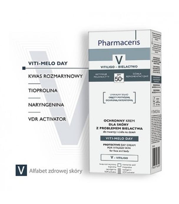 Pharmaceris V Viti Melo Day, Krem ochronny dla skóry z problemami bielactwa SPF 50+, 75 ml