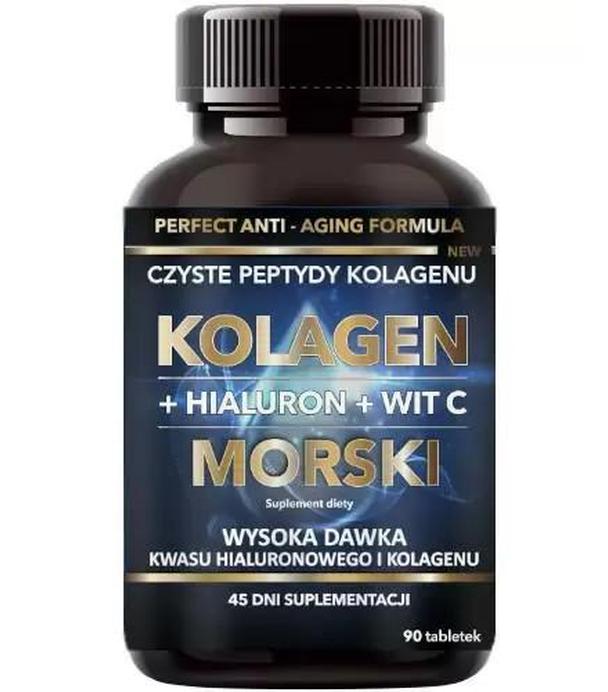 Intenson Kolagen Morski + Hialuron + Witamina C, 90 tabletek