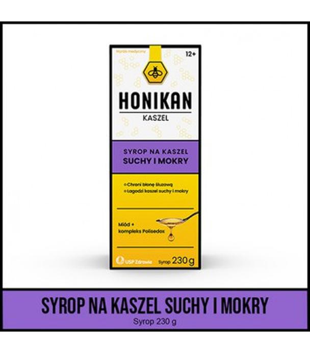 Honikan Kaszel Syrop, 230 g, cena, wskazania, właściwości