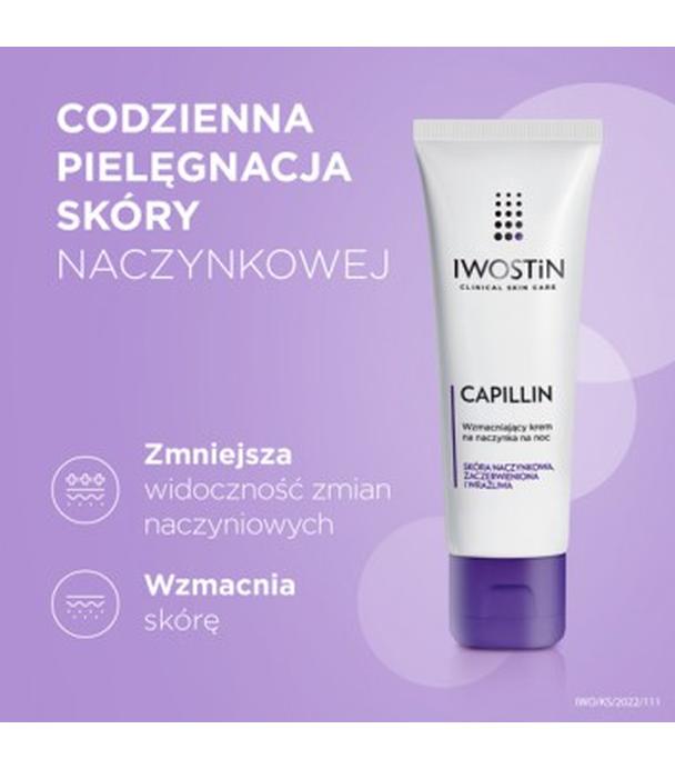 IWOSTIN CAPILLIN Wzmacniający krem na naczynka na noc - 40 ml
