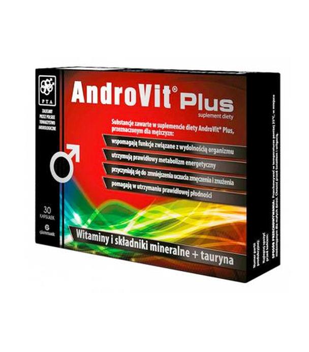 ANDROVIT PLUS - 30 kaps - witaminy dla aktywnych mężczyzn - opinie, stosowanie, ulotka - ważny do 2024-07-28