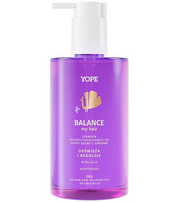 Yope Balance My Hair Szampon do przetłuszczającej się skóry głowy z kwasami, 300 ml