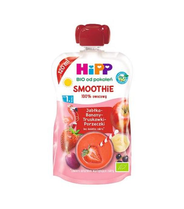 HIPP Hippis Smoothie Drink Jabłka-Banany-Truskawki-Porzeczki - 120 ml - ważny do 2025-08-27