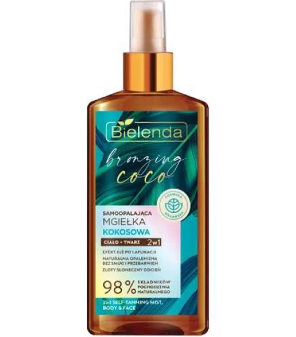 Bielenda Bronzing Coco, samoopalająca mgiełka ciało + twarz 2w1, 150 ml