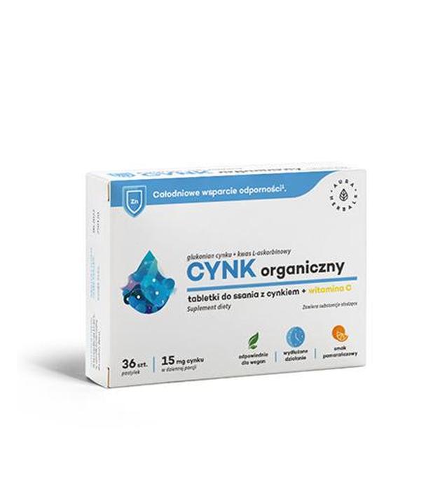 Aura Herbals Cynk organiczny + witamina C do ssania - 36 szt. pastylek - cena, opinie, wskazania