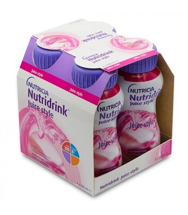 Nutridrink Juice Style, płyn o smaku truskawkowym, 4 x 200 ml - ważny do 2025-07-30