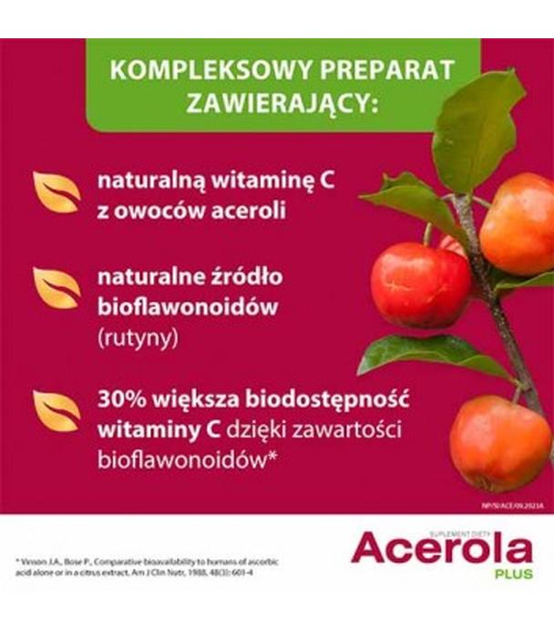 NutroPharma Acerola Plus Witamina C - 60 tabl. - cena, opinie, składniki