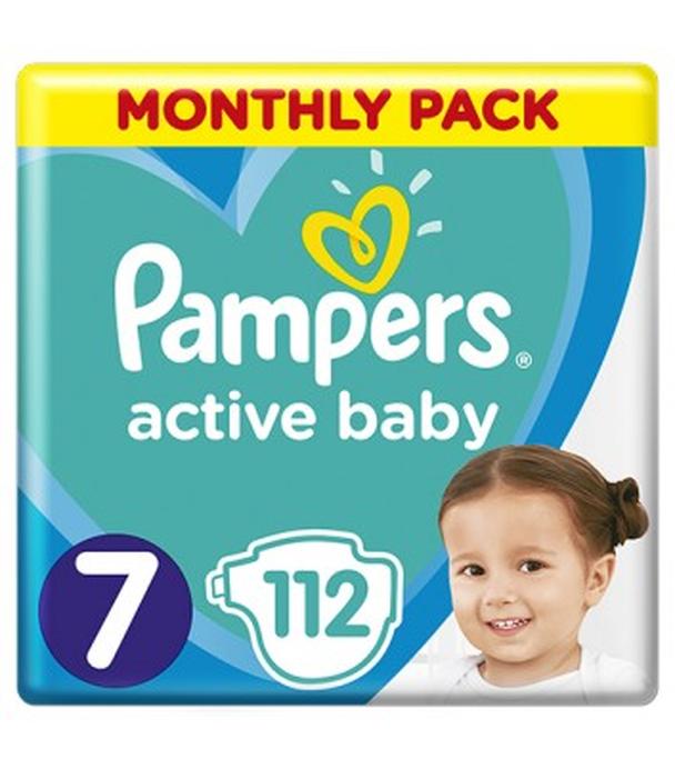 Pampers Pieluchy Active Baby rozmiar 7, 112 sztuk pieluszek - cena, opinie, właściwości