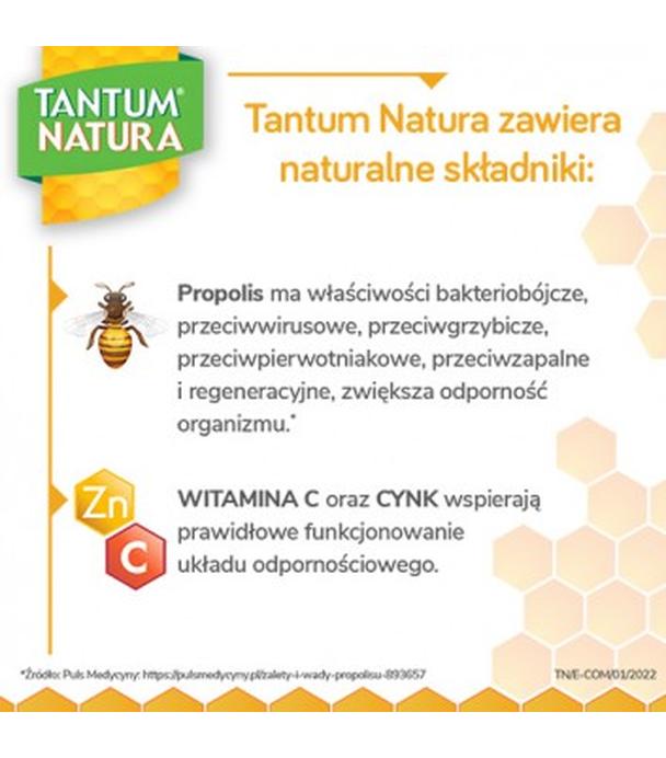 Tantum Natura smak cytrynowo-miodowy, na podrażnione gardło i wsparcie odporności, 15 past., cena, opinie, wskazania