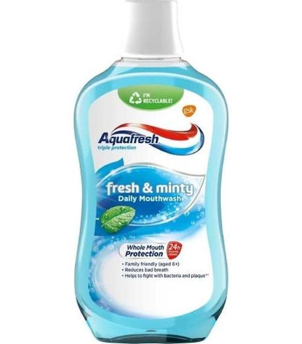 Aquafresh fresh & minty płyn do płukania jamy ustnej z fluorkiem, 500 ml