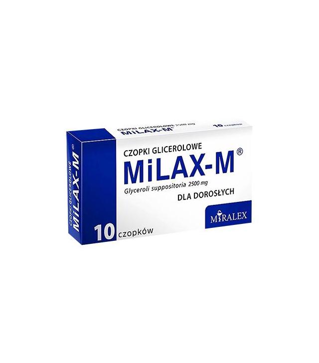 MILAX-M Czopki glicerolowe dla dorosłych, 10 czopków