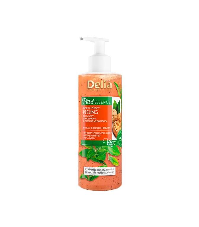 Delia Cosmetics Plant Essence Normalizujący peeling do twarzy z drobinkami z orzecha włoskiego - 200 ml - cena, opinie, stosowanie