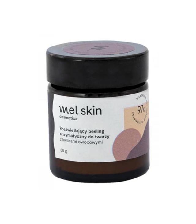 Mel Skin Rozświetlający Peeling enzymatyczny do twarzy z kwasami owocowymi, 20 g, cena, opinie, właściwości