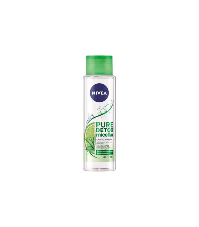 Nivea Pure Detox Micellar Łagodny szampon organiczna zielona herbata - 400 ml - cena, opinie, właściwości
