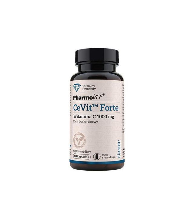 PharmoVit CeVit Forte Witamina C 1000 mg, 60 kaps., cena, opinie, właściwości