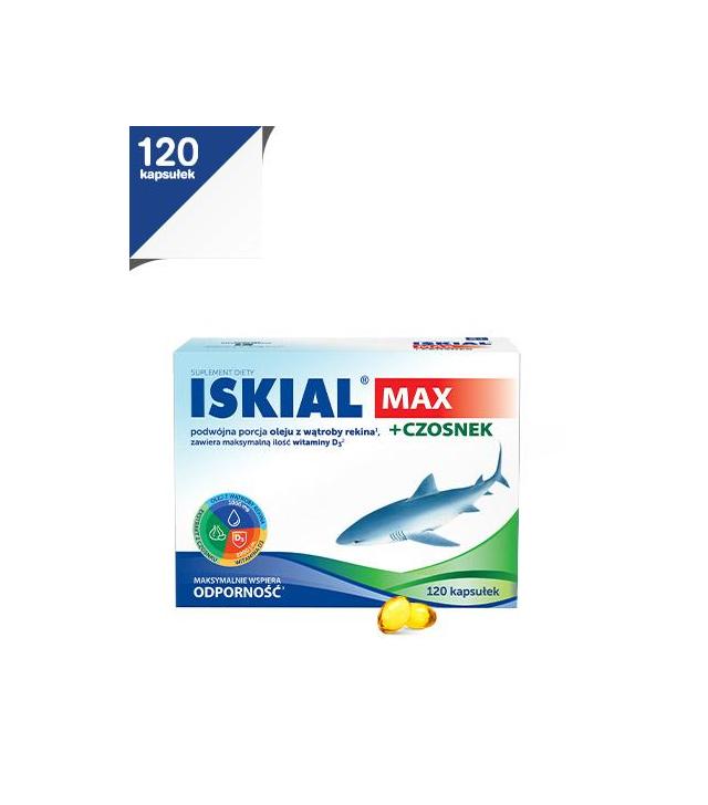 ISKIAL MAX + CZOSNEK suplement diety, 120 kapsułek