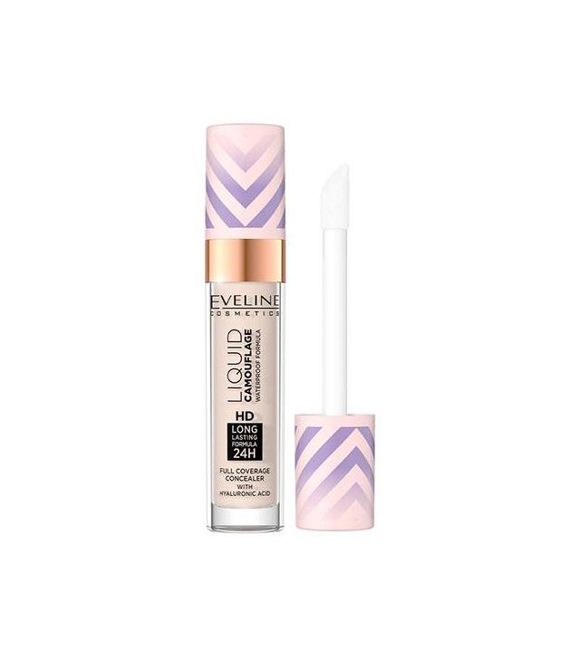 Eveline Korektor kamuflujący do twarzy z kwasem hialuronowym wodoodporny  01 light porcelain, 7,5 ml, cena, opinie, właściwości