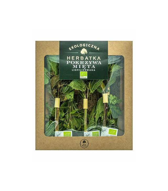 Dary natury Ekologiczna liofilizowana Herbatka Pokrzywa Mięta, 5 x 1,5 g, cena, opinie, skład