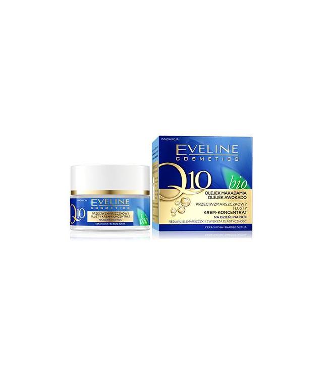 Eveline Cosmetics Q10 Bio Przeciwzmarszczkowy tłusty krem-koncentrat na noc i na dzień, 50 ml, cena, opinie, właściwości