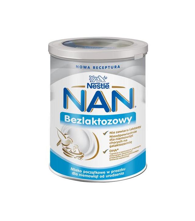 Nestle NAN EXPERT Bezlaktozowy mleko początkowe dla niemowląt od urodzenia - 400 g - cena, opinie, właściwości