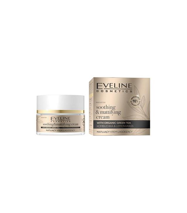 Eveline Cosmetics Organic Gold Matujący krem łagodzący, 50 ml