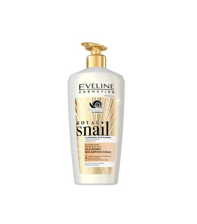 Eveline Cosmetics Royal Snail Intensywnie regenerujący olejkowy balsam do ciała, 350 ml, cena, opinie, skład