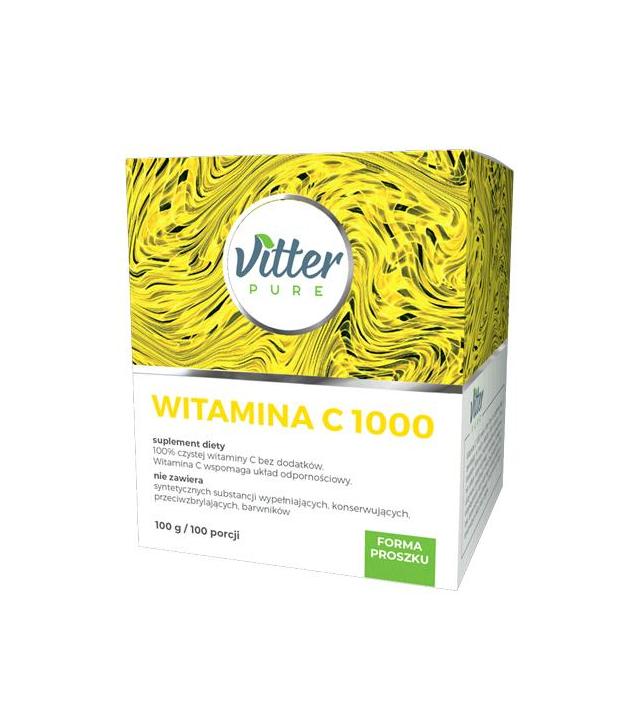Witamina C 1000 VITTER PURE - 100 g  - ważny do 2023-10-31