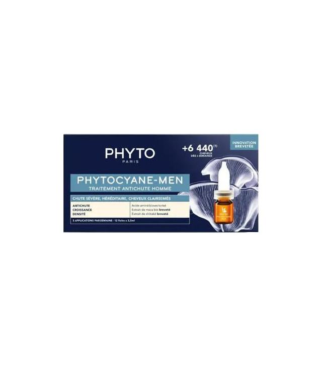 Phyto Phytocyane Kuracja przeciw wypadaniu włosów dla mężczyzn, 12 x 3,5 ml