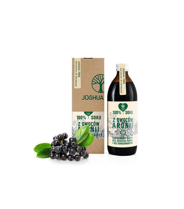 Joshua Tree 100% Soku z owoców aronii - 1000 ml - cena, opinie, właściwości  - ważny do 2023-10-28