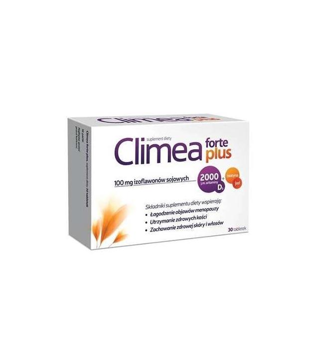 Climea forte plus, preparat na objawy menopauzy, 30 tabl., cena, opinie, wskazania