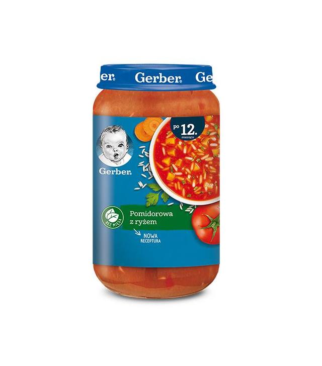 Gerber Pomidorowa z ryżem po 12 m-cu - 250 ml - cena, opinie, skład