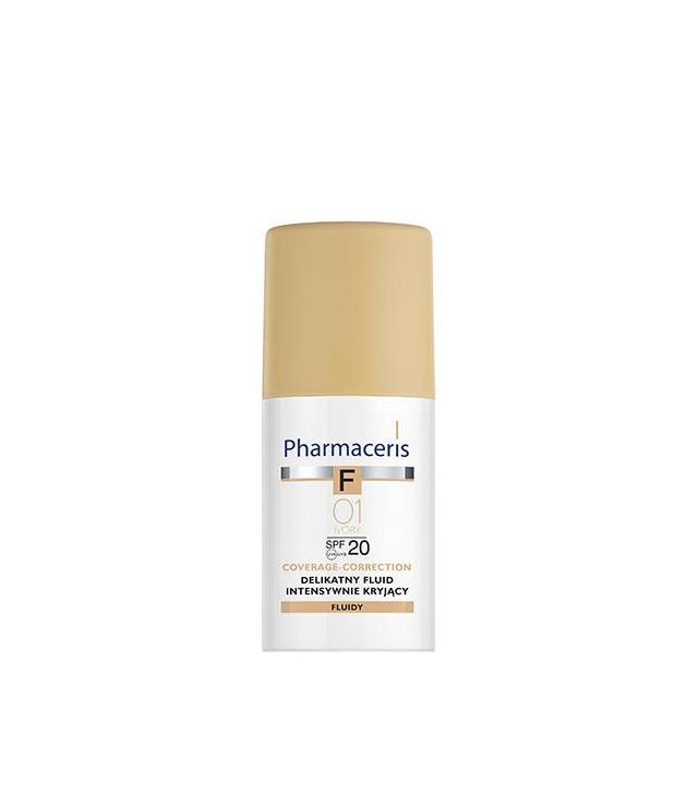 PHARMACERIS F Delikatny fluid intensywnie kryjący SPF 20 ivory 01 (kość słoniowa) - 30 ml