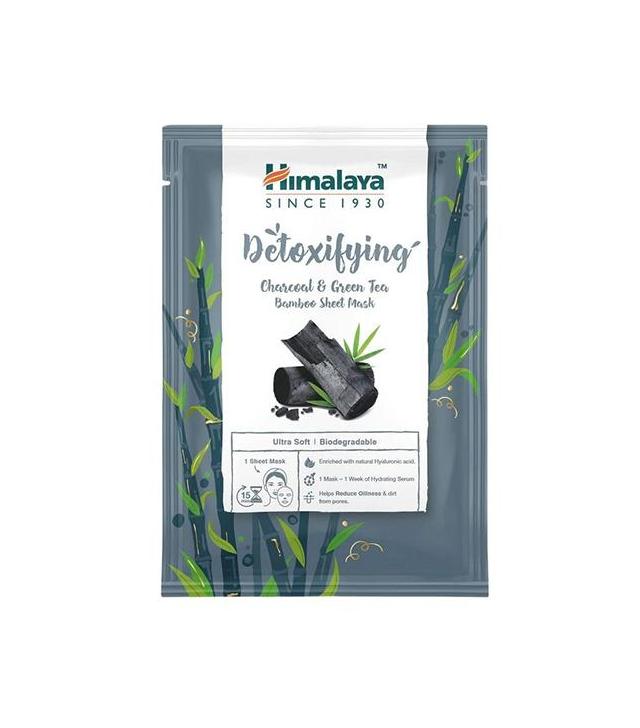 Himalaya Maska do twarzy na tkaninie detoksykująca z węglem aktywnym i zieloną herbatą, 30 ml, cena, opinie, wskazania