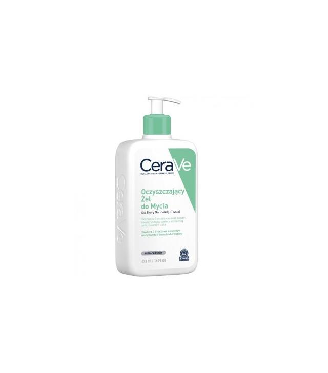 CERAVE Oczyszczający Żel do Mycia z ceramidami dla skóry normalnej i tłustej, 473 ml