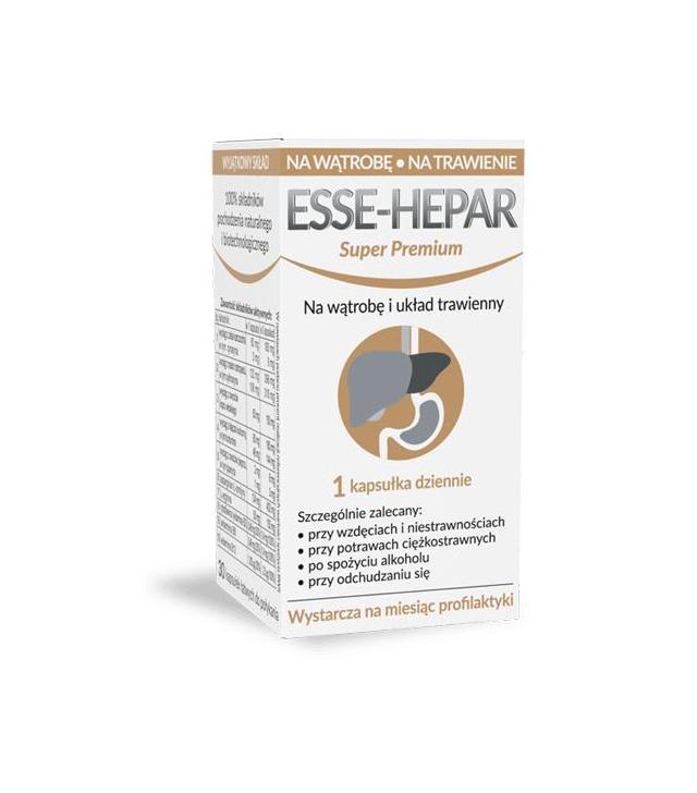 Esse-Hepar Super Premium - 30 kaps. Na trawienie - cena, opinie, właściwości
