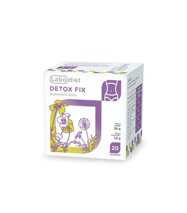 LABODIET Detox fix - 20 sasz. Na detoksykację - cena, opinie, właściwości