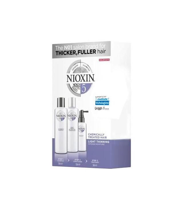 Nioxin Zestaw Pielęgnacyjny System 5 Szampon, 150 ml + Odżywka, 150 ml + Kuracja, 50 ml cena, opinie, właściwości