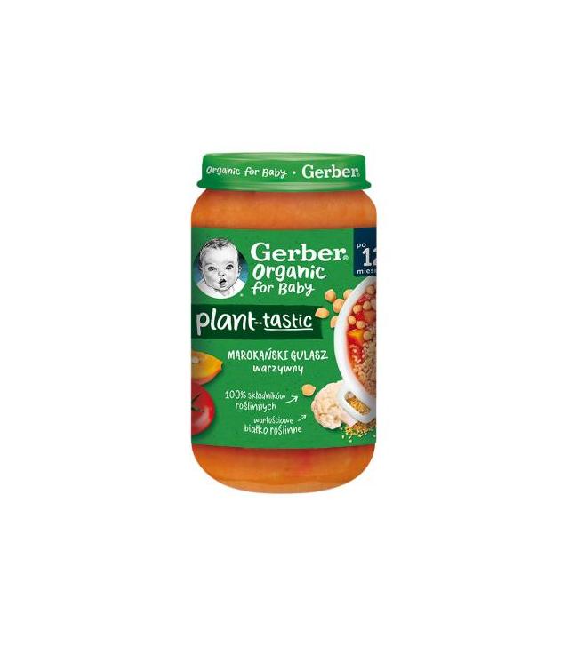 Gerber Organic for Baby Plant - Tastic Marokański gulasz warzywny po 12. miesiącu, 250 g, cena, opinie, składniki