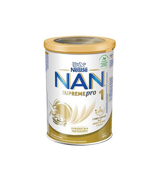 Nestle Nan SupremePro 1 Mleko początkowe dla niemowląt od urodzenia, 400 g, cena, opinie, składniki