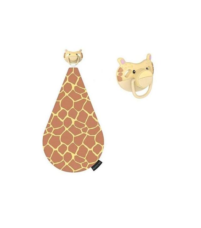 Dumforter 3w1 Smoczek z gryzakiem silikonowym + kocyk przytulanka Żyrafa - 1 szt. - cena, opinie, właściwości - 1006271 - ostatnie sztuki