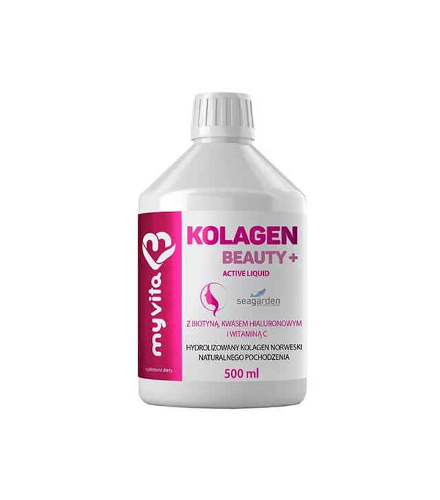 MyVita Kolagen Beauty + Active Liquid, 500 ml, cena, opinie, właściwości