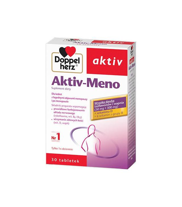 DOPPELHERZ AKTIV Meno - 30 tabl. Wsparcie w okresie menopauzy.