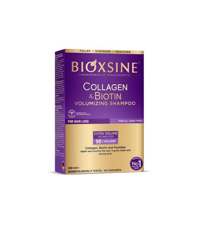 BIOXSINE Collagen & Biotin Szampon dodający włosom objętości, 300 ml