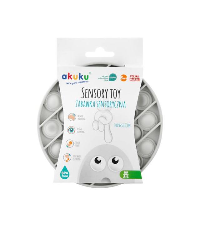 AKUKU Zabawka sensoryczna kółko - szara - 1 szt. - cena, opinie, stosowanie