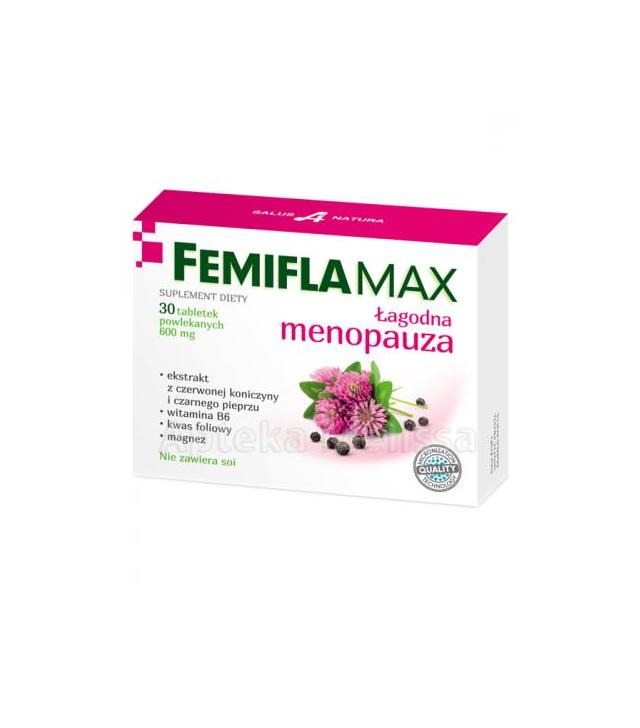 FEMIFLAMAX Łagodzi uporczywe skutki menopauzy - 30 tabl.