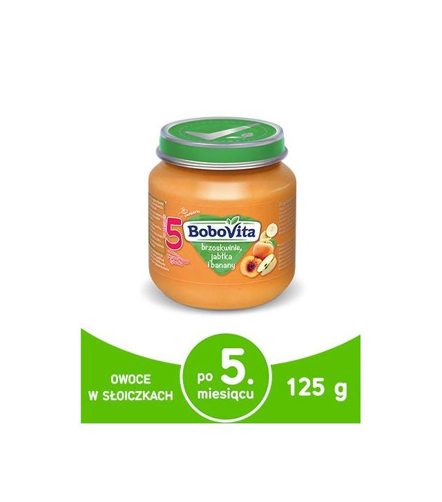 BOBOVITA Brzoskwinie, jabłka i banany - 125 g - cena, opinie, właściwości