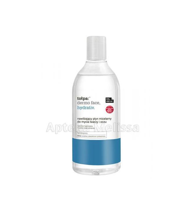 TOŁPA DERMO FACE HYDRATIV Nawilżający płyn micelarny do mycia twarzy i oczu - 400 ml