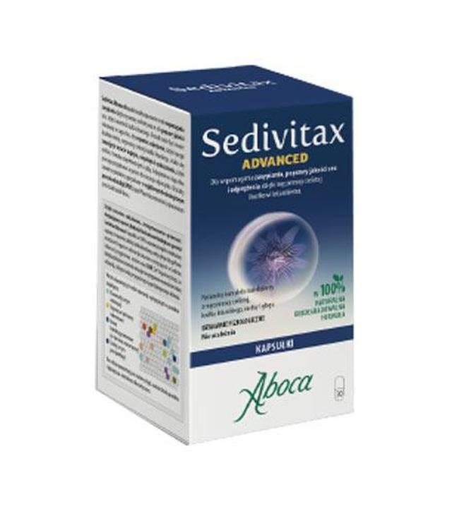 Aboca Sedivitax Advanced, 30 kaps. cena, opinie, stosowanie