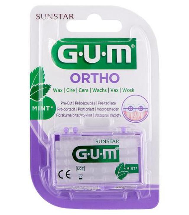 SUNSTAR GUM ORTHO Wosk ortodontyczny miętowy - 1 szt. - Cena, opinie, zastosowanie